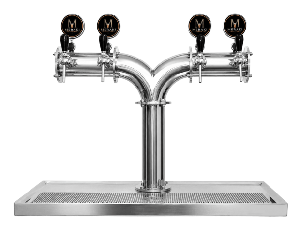 Chopeira Torre Y com 5 vias em Aço Inox para Chopp | Alta Qualidade | Área Gourmet, Bar e Restaurante