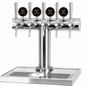 Chopeira Torre T (sendo de de 3 a 4 vias) em Aço Inox para Chopp | Alta Qualidade | Área Gourmet, Bar e Restaurante